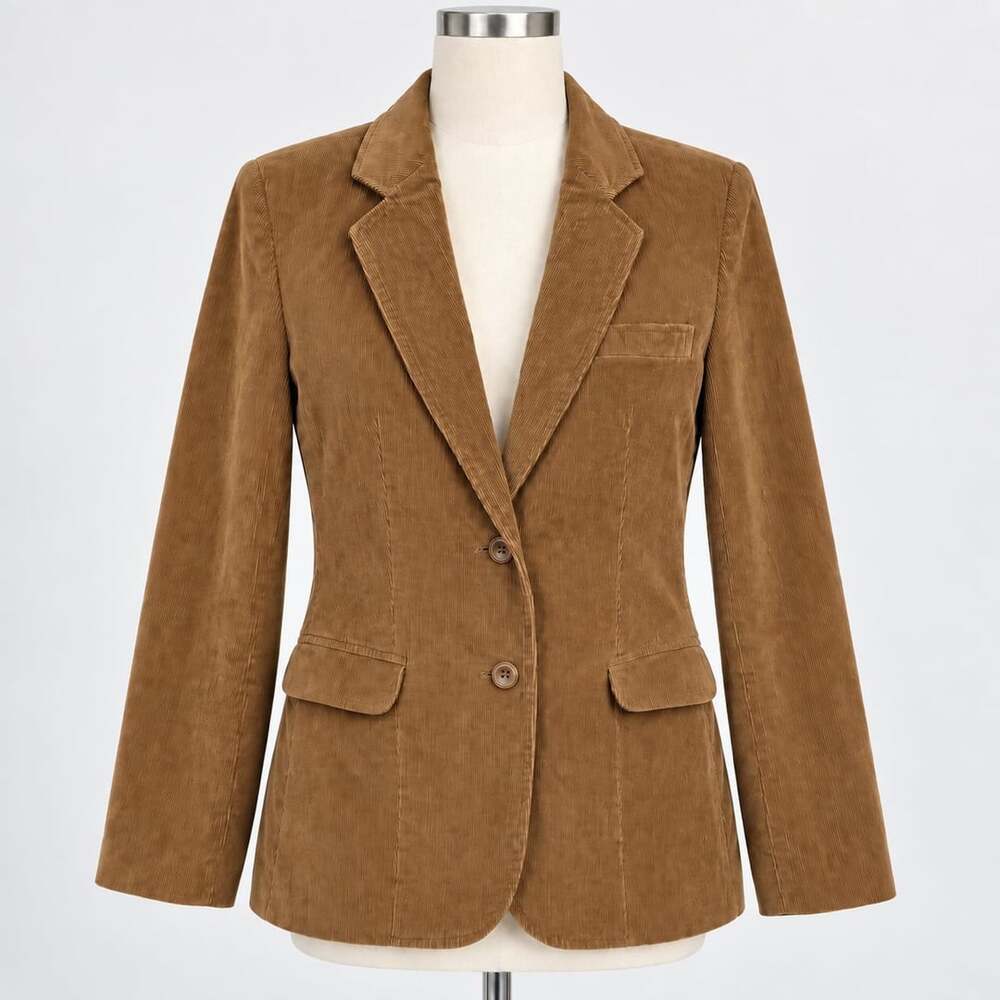 Vintage Partners 70s Brown Corduroy Blazer Women’s 8 Made in Japan Preppy